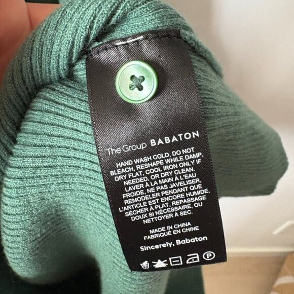 Aritzia The Group by Babaton Henley Sweater Midi Dress Green Size Medium - Picture 8 of 9